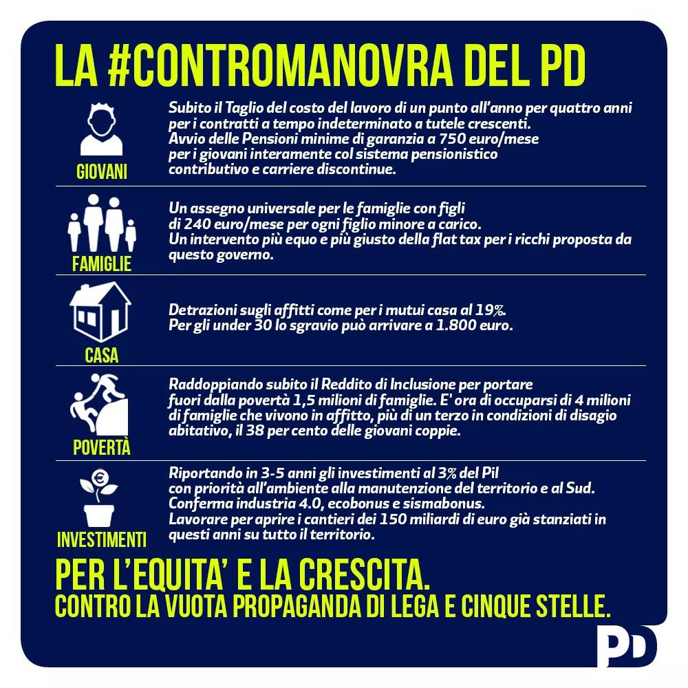 La contromanovra del PD