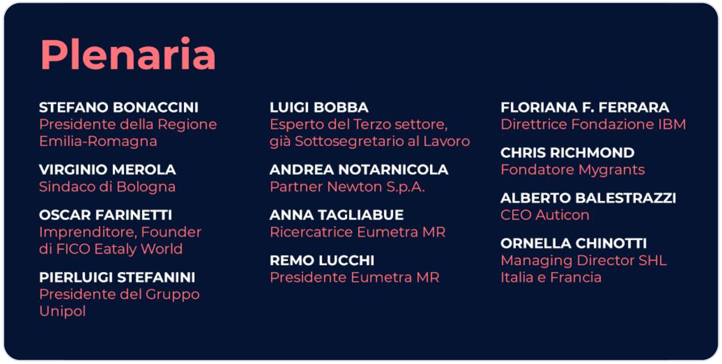 Una nuova prospettiva sulla Global Inclusion con gli ospiti della plenaria l’11/09 a Bologna