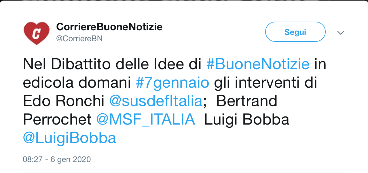 “Promesse tradite sul Terzo settore: quattro consigli a chi governa” di Luigi Bobba su Corriere Buone Notizie