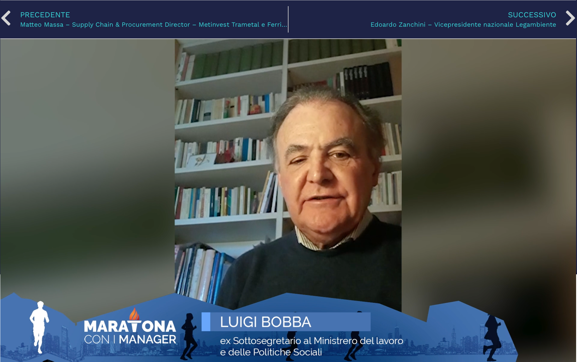 Maratona con i manager: Luigi Bobba, ex Sottosegretario al Ministrero del lavoro e delle Politiche Sociali