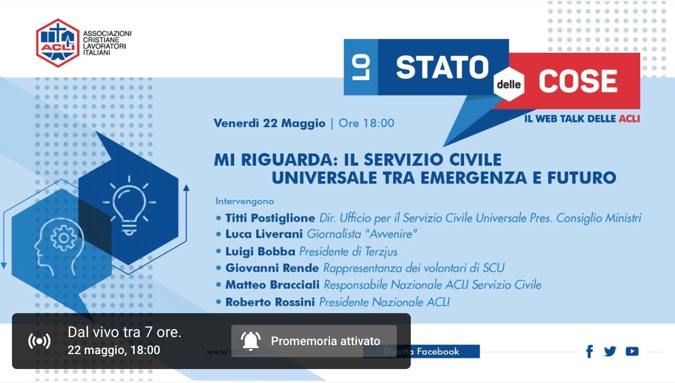 Luigi Bobba a “Mi riguarda: il Servizio civile universale tra emergenza e futuro”