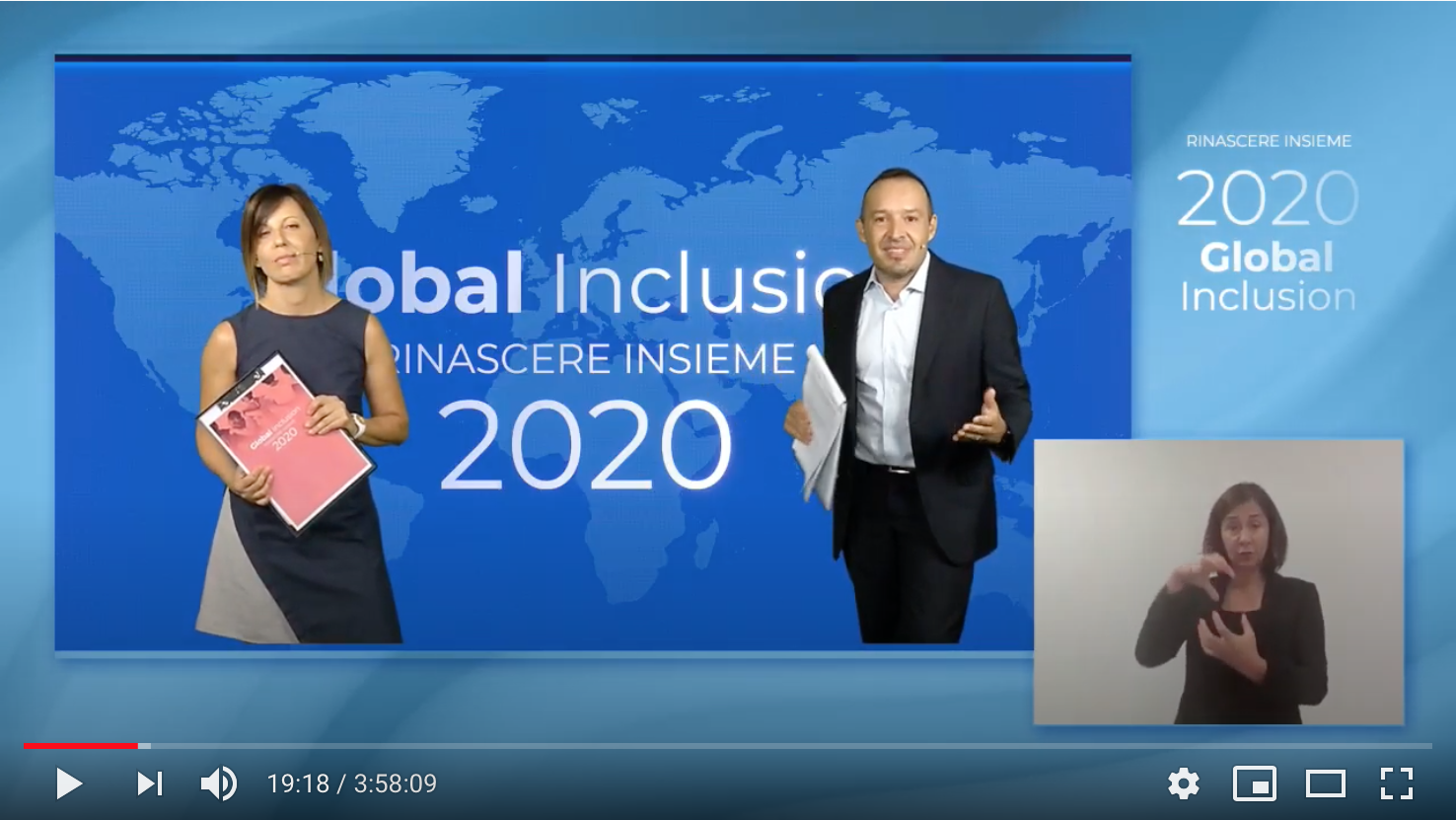 Global Inclusion, Rinascere insieme 2020. Il video dell’evento