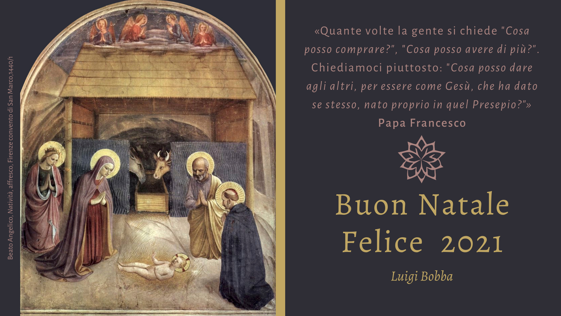 Auguri di buon Natale e felice 2021