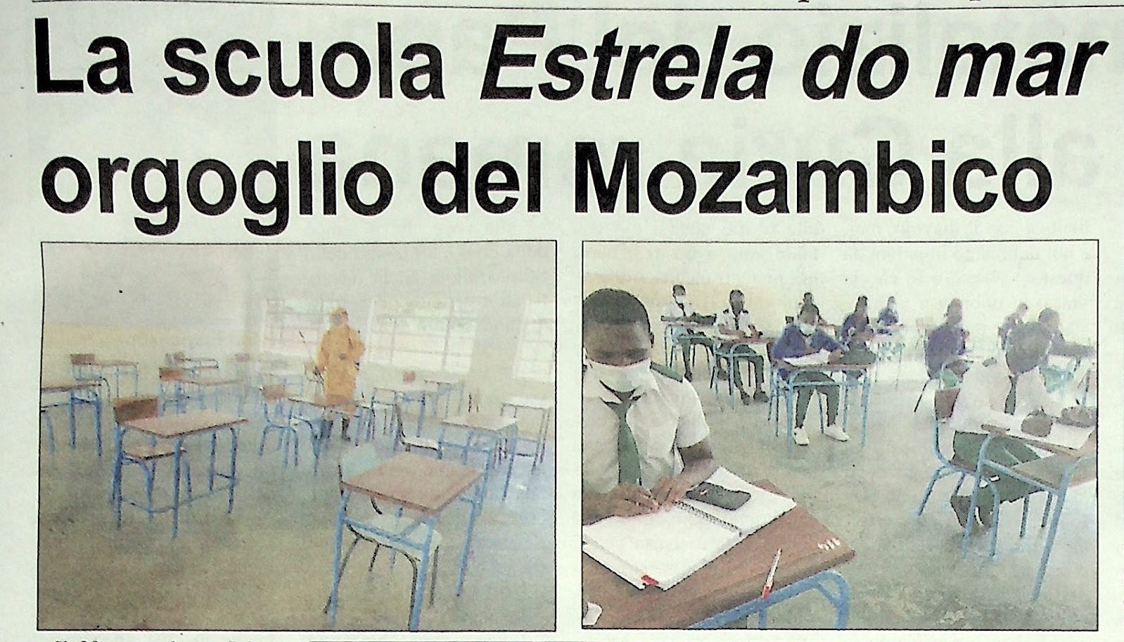 La scuola Estrela do Mar, orgoglio del Mozambico