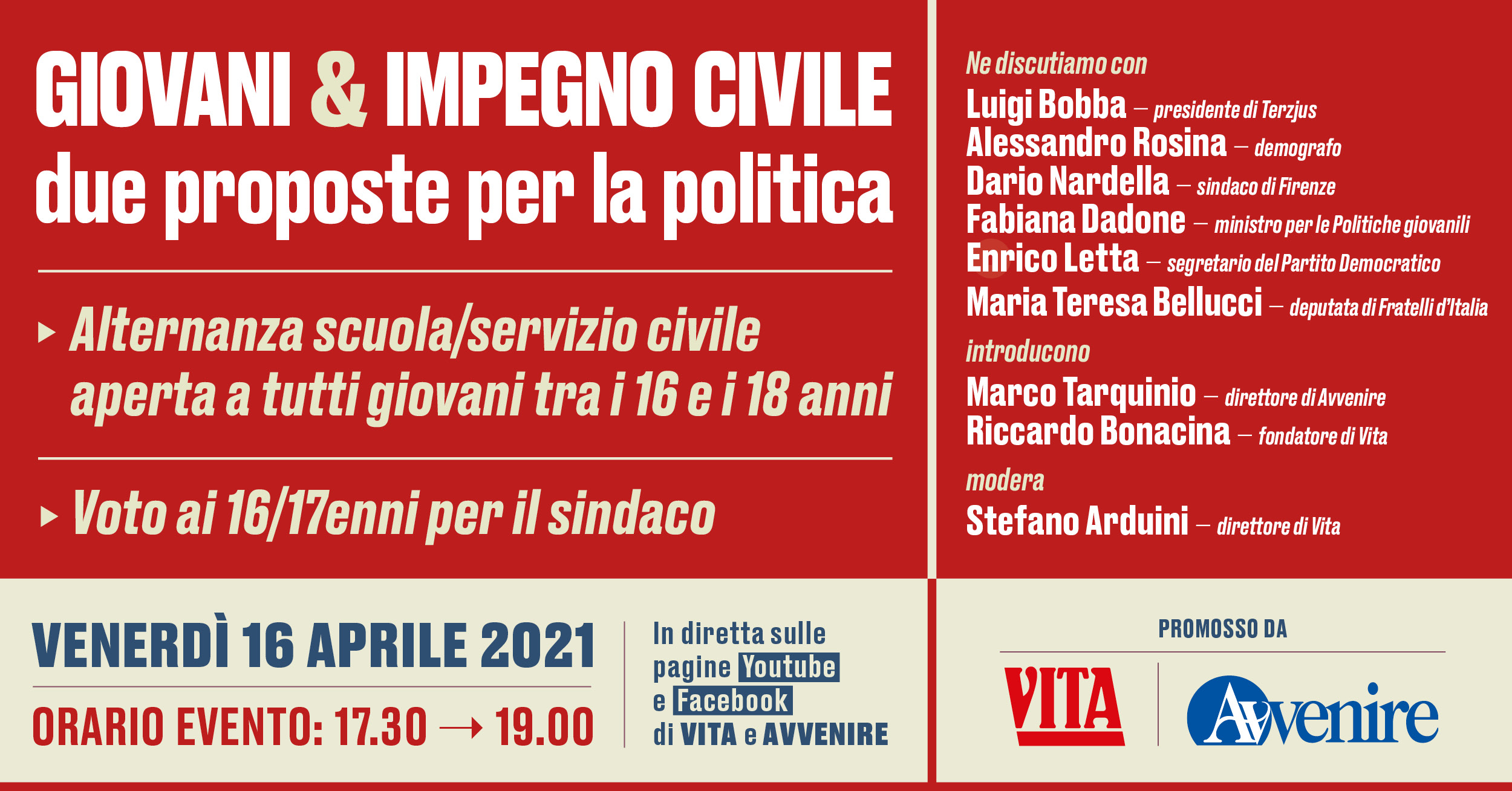 Webtalk “Giovani e impegno civile, due proposte alla politica” di Luigi Bobba