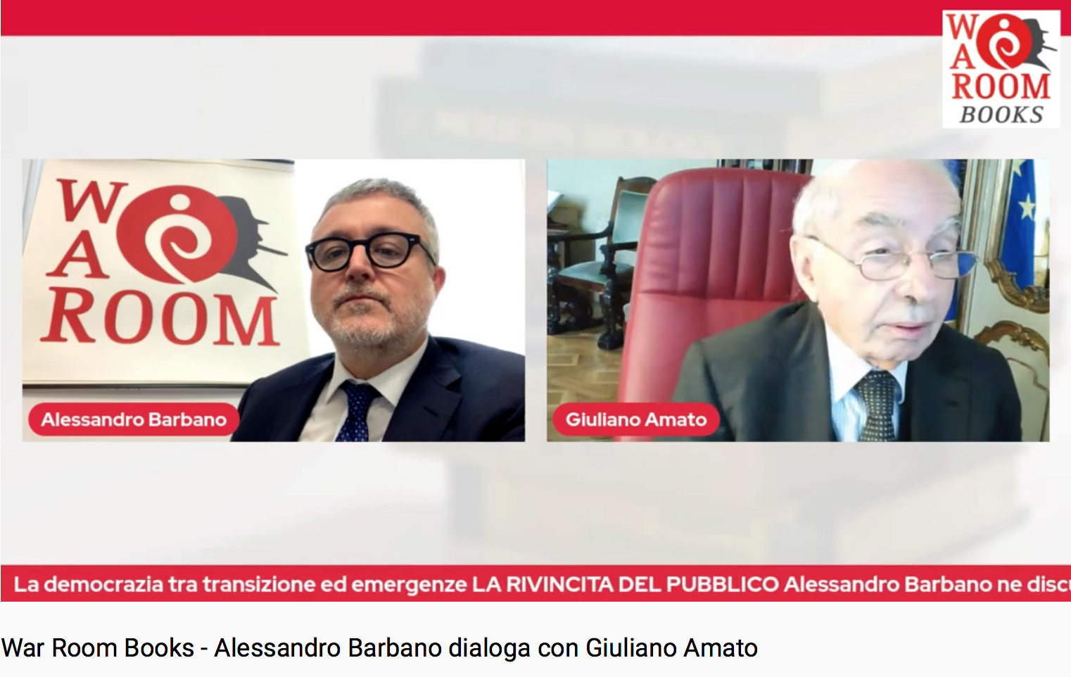 “La rivincita del pubblico”: Alessandro Barbano discute con Giuliano Amato