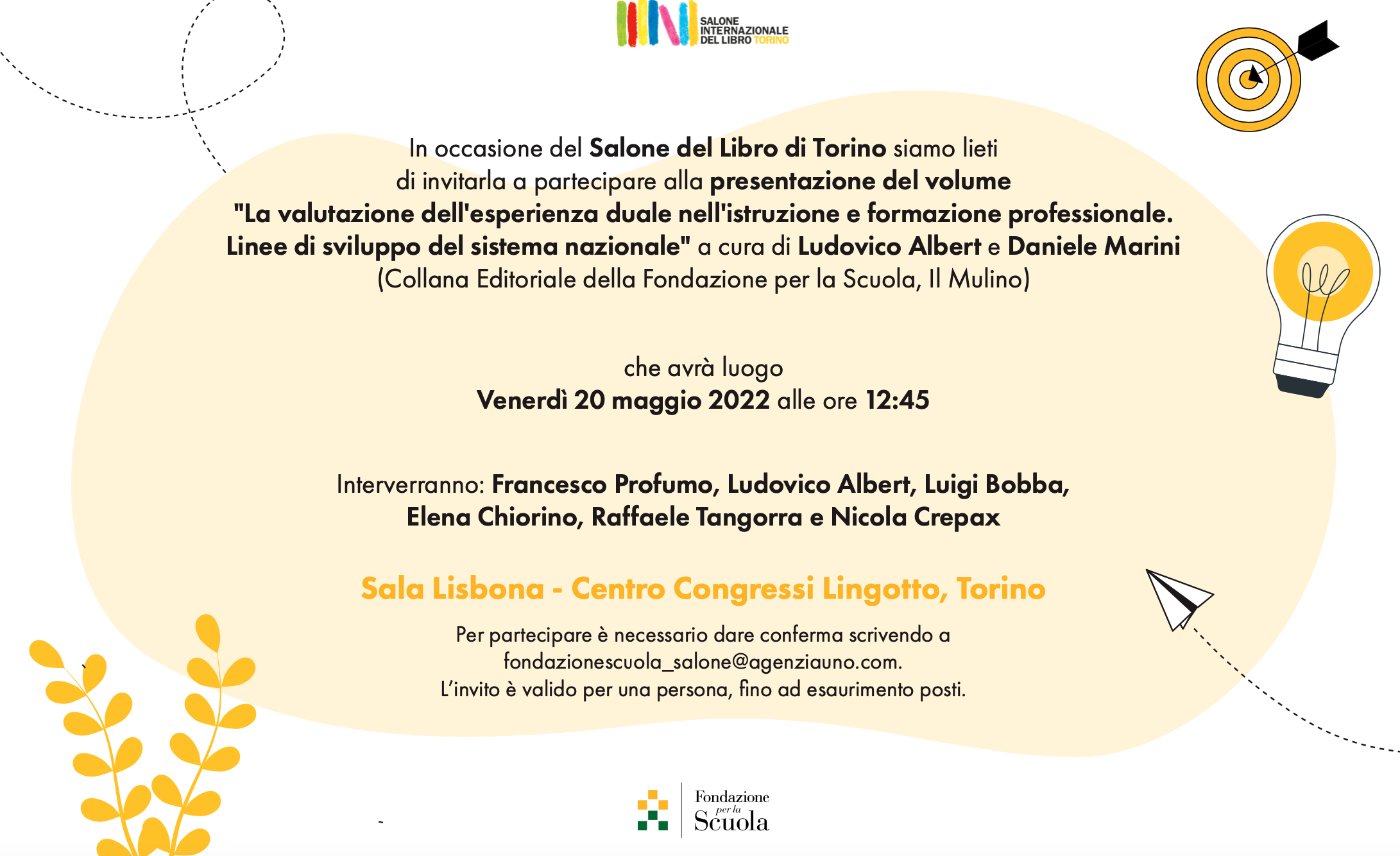 Salone del Libro: “La valutazione dell’esperienza duale nell’istruzione e formazione professionale”