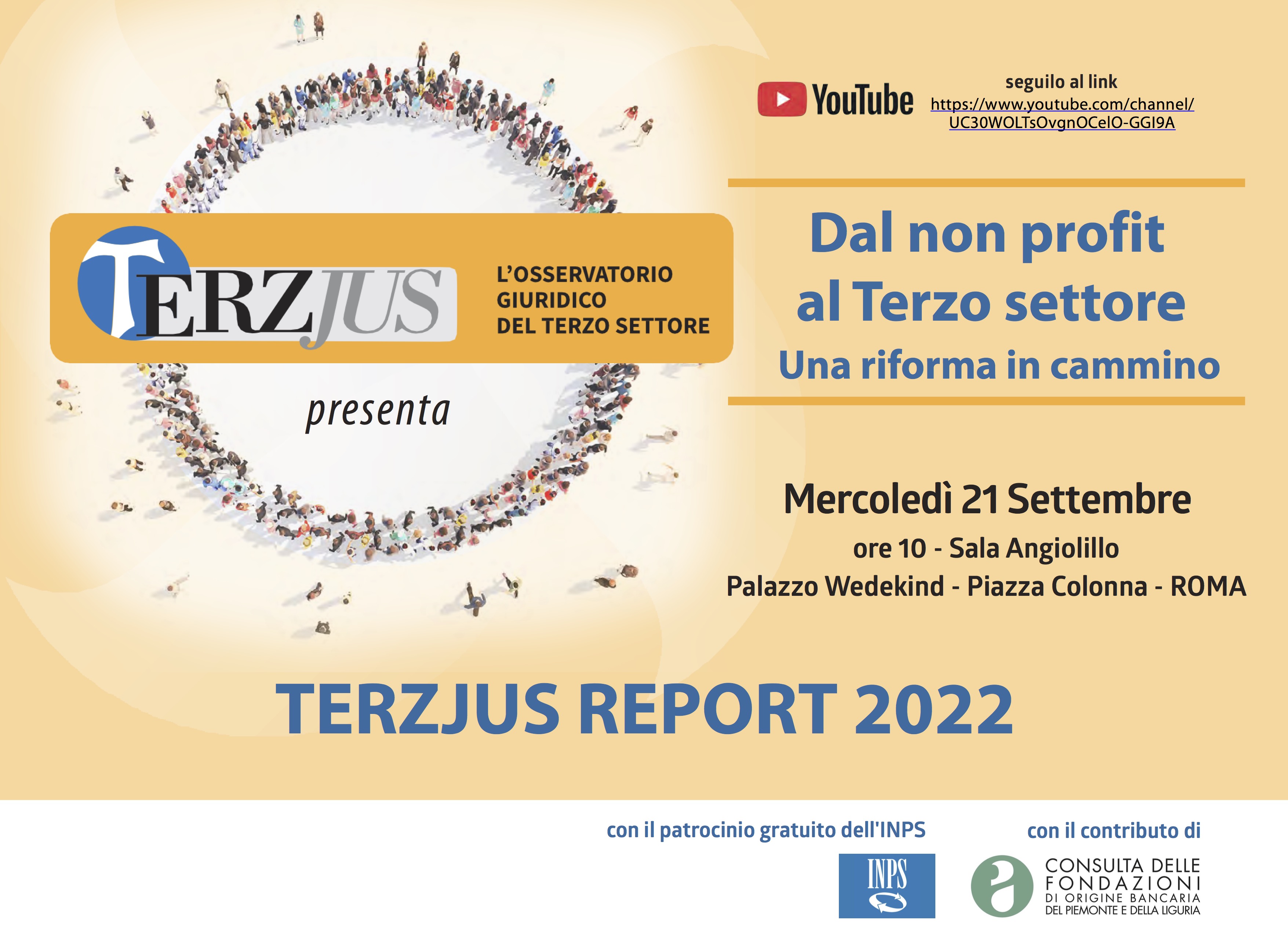 Presentazione del TERZJUS REPORT 2022, Roma 21 settembre ore 10